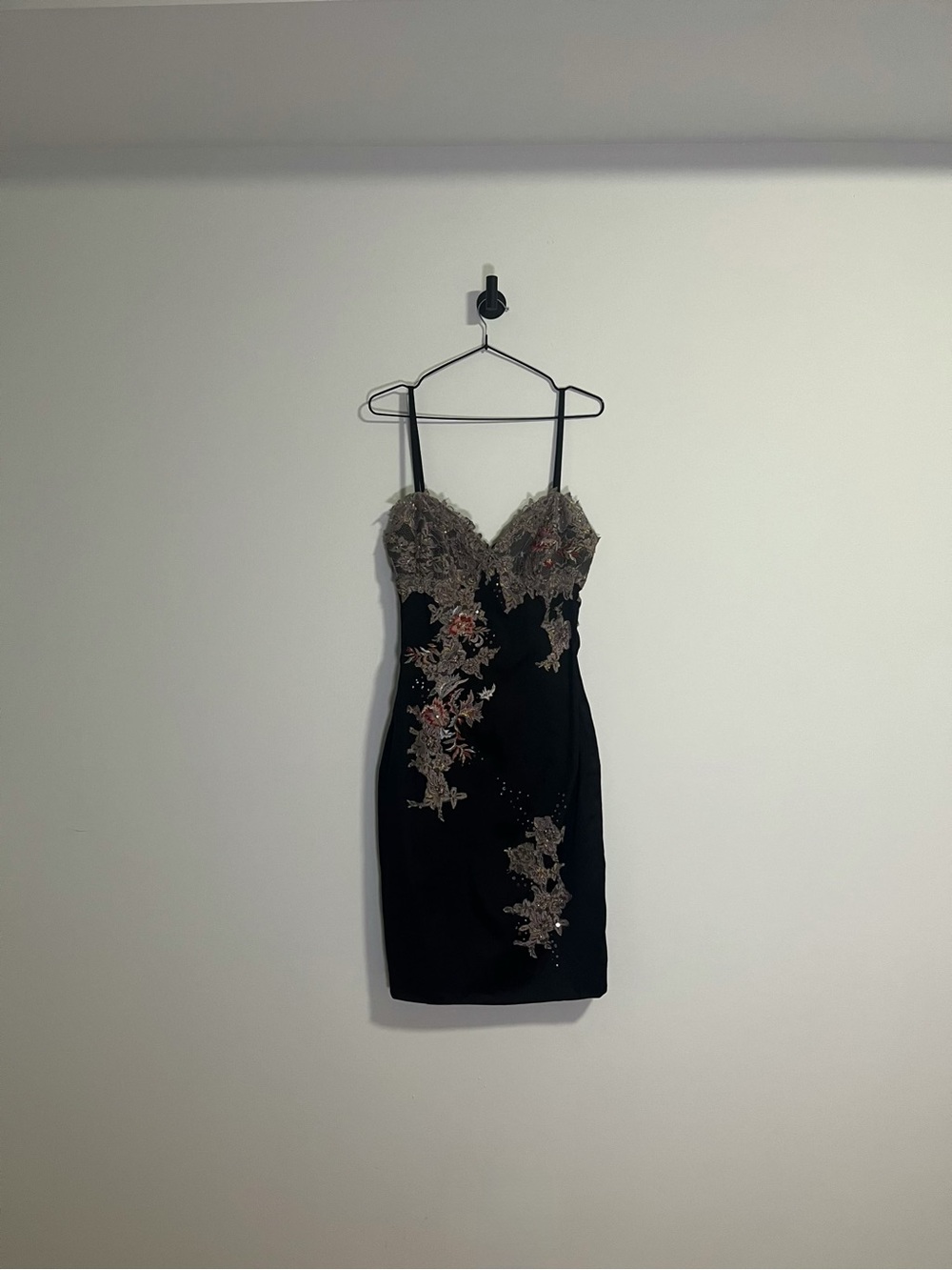 mandalay black beaded lace midi dress - Picture 3 of 5